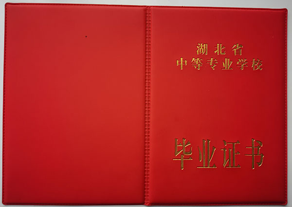 武汉市2002年中专毕业证封皮