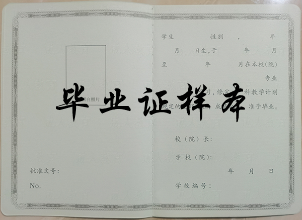 2000年函授大专毕业证样本