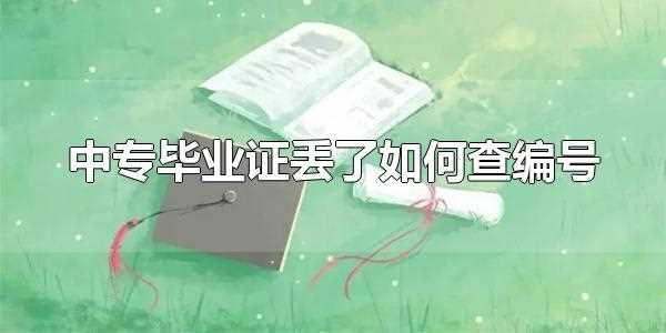 中专毕业证丢了怎么查询证书编号？