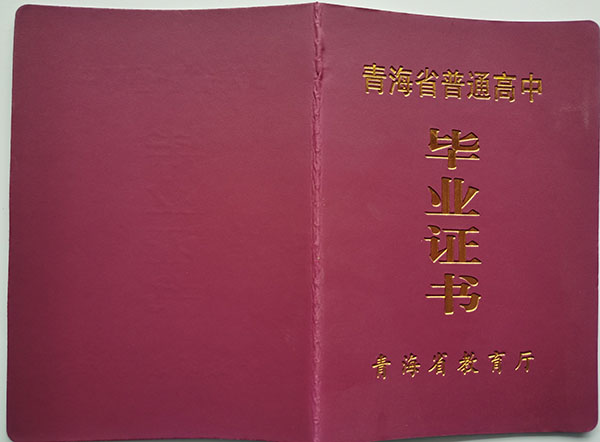 青海省2003年高中毕业证样本及补办