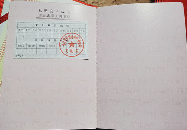 磁县高中毕业证成绩单