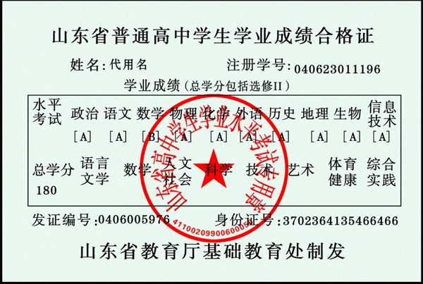 高清无码黄色在线观看 山东省2001年高中毕业证样本（山东省高级中学毕业证）