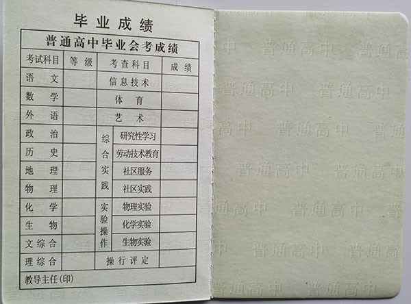 观看黄色三级处女视频 辽宁省1990年高中毕业证样本