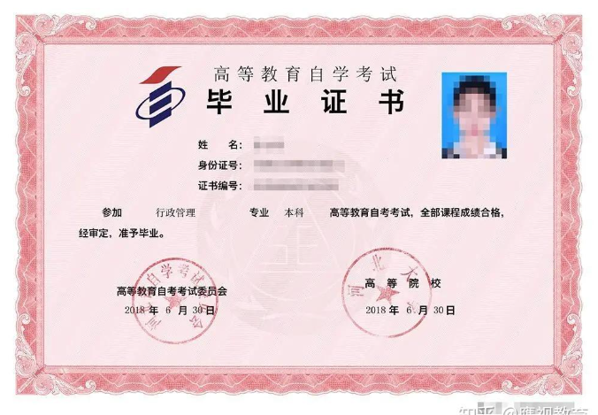 河北工业大学自考毕业证样本