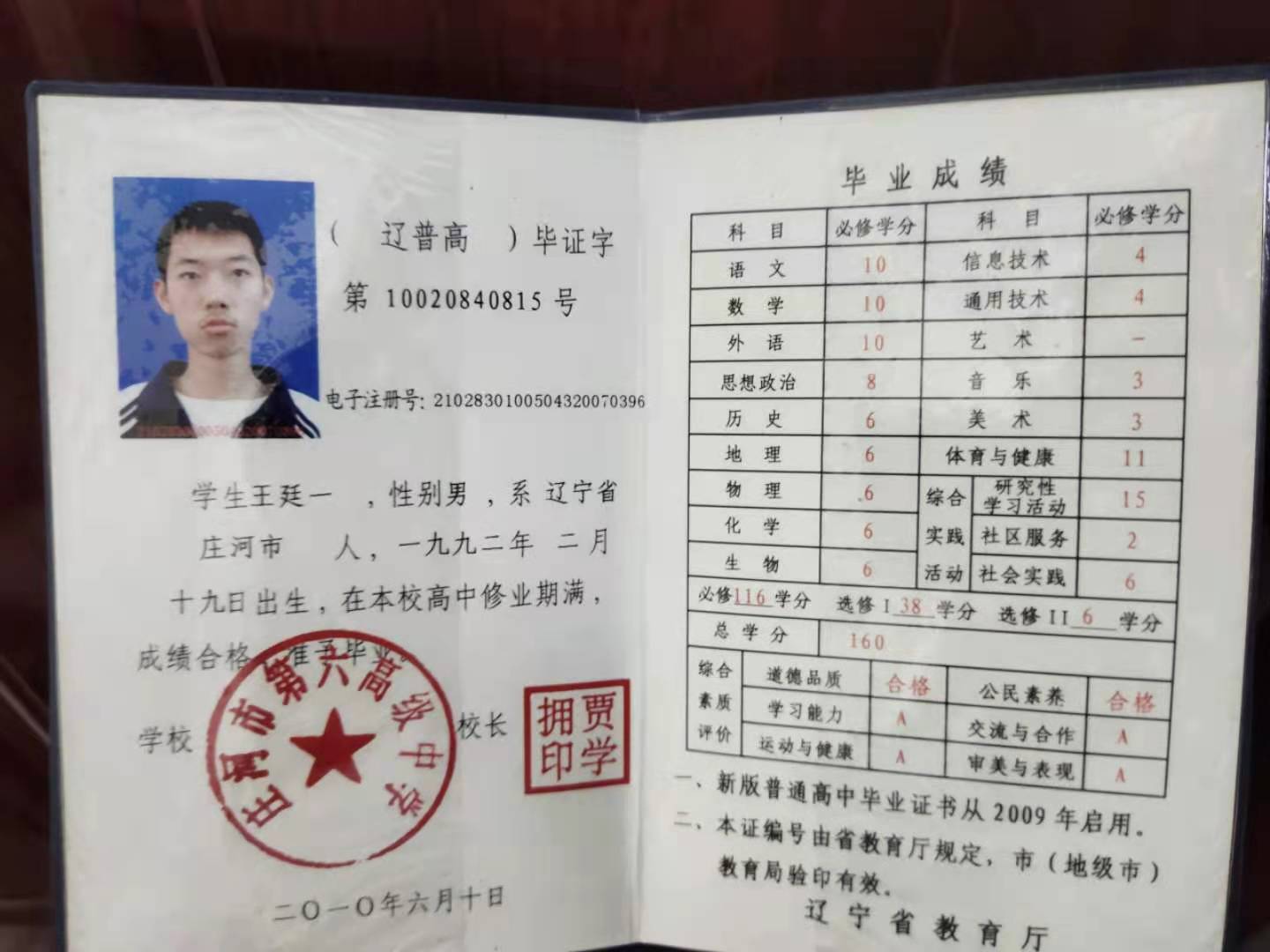 高清无码黄色在线观看 辽宁省高中毕业证样本图及补办流程